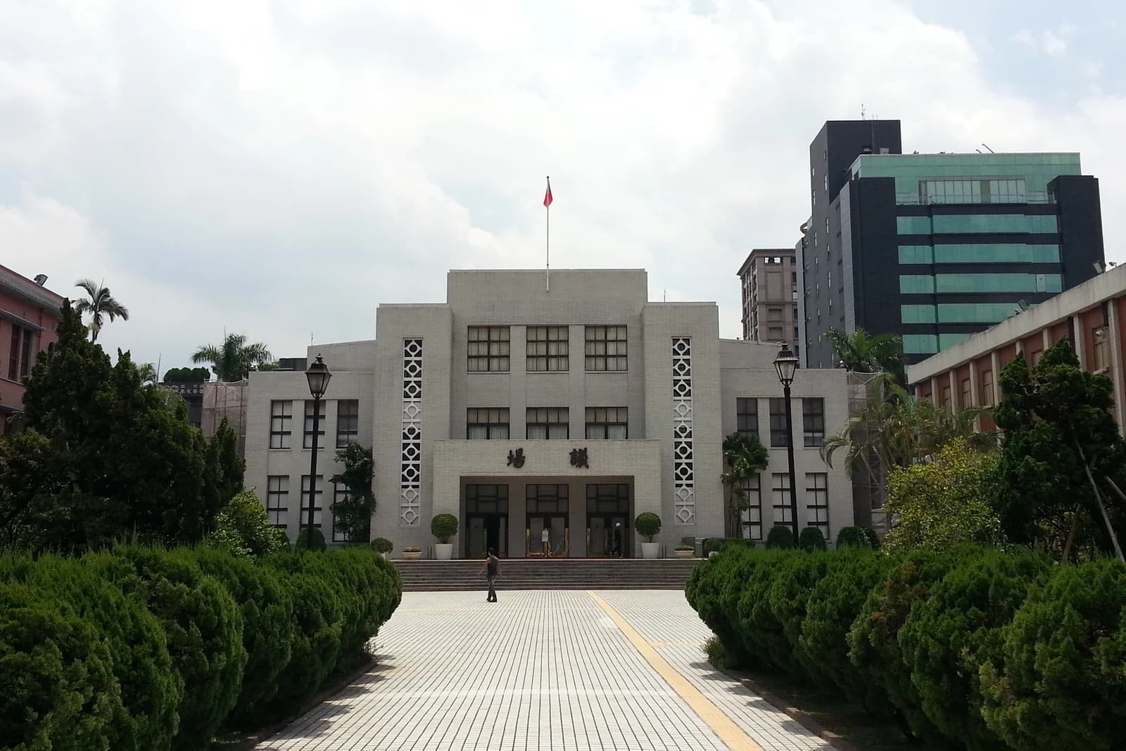 Exterior view of the Legislative Yuan building in Taipei, Taiwan.