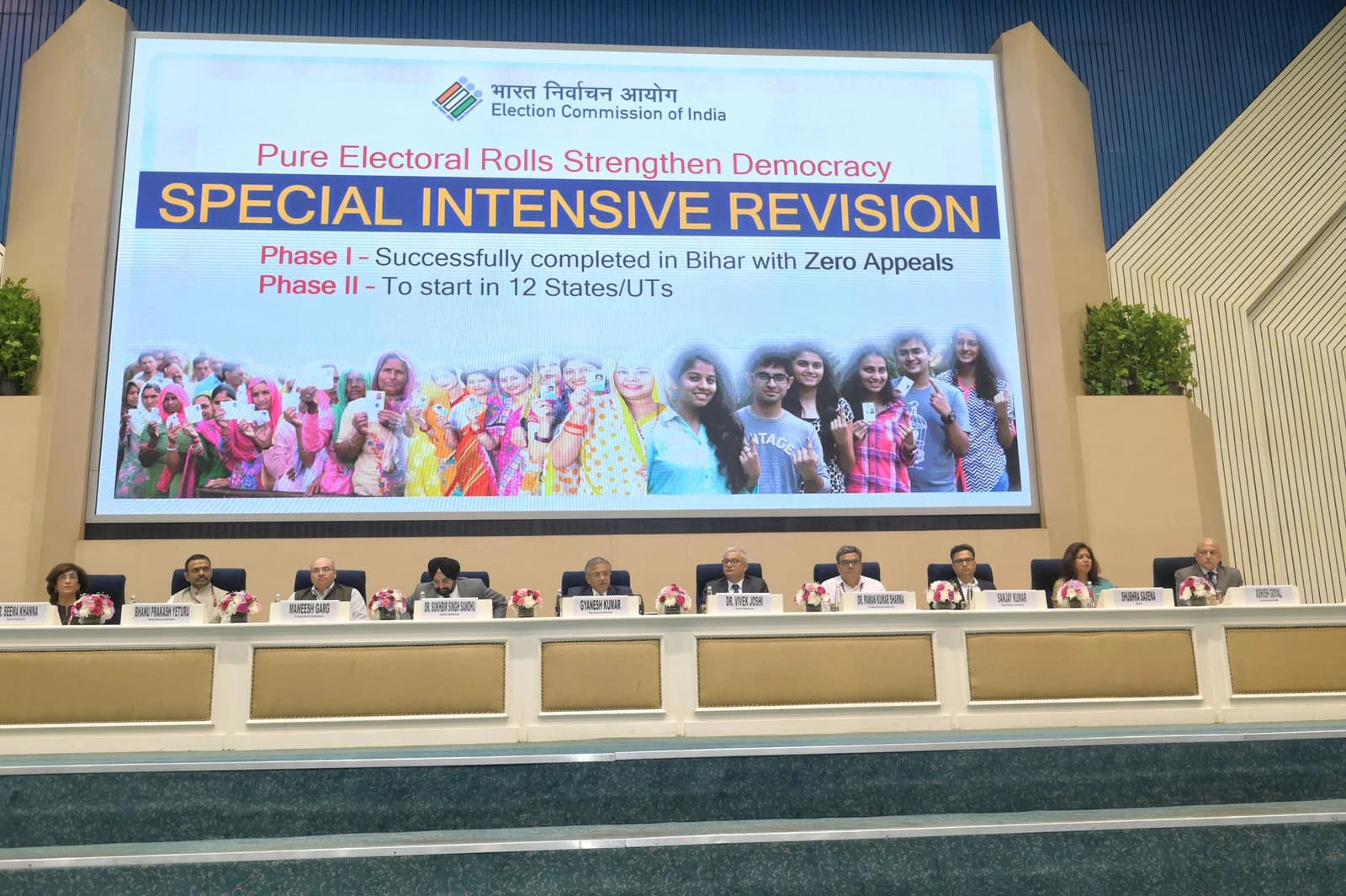 Gyanesh Kumar, Chief Election Commissioner of India, addressing a press conference.
