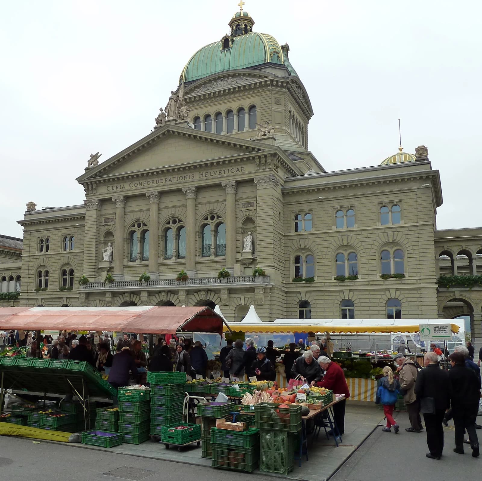 Swiss Parliament Building, also known as Bundeshaus, in Bern, Switzerland.
