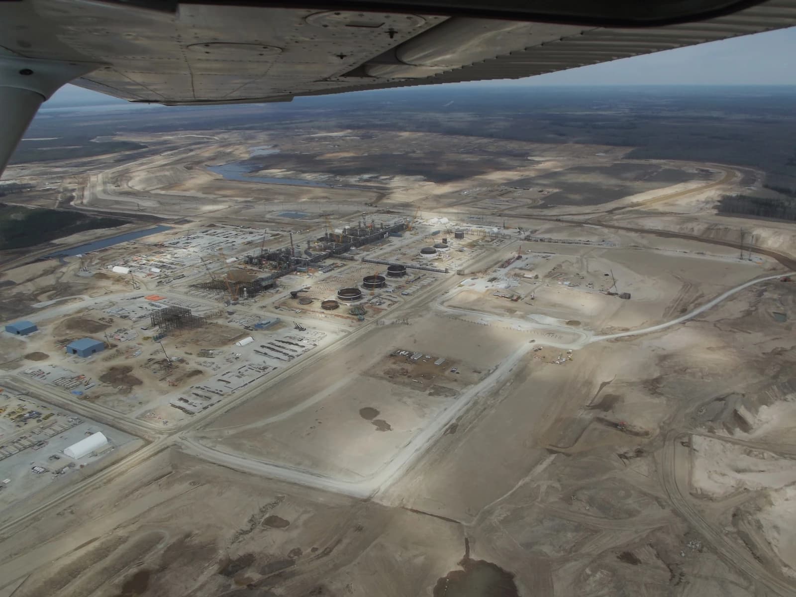 Aerial view of the Kearl Lake oil sands operation in Alberta, Canada.