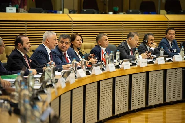 Valdis Dombrovskis attending the EU-Türkiye High-Level Dialogue on Trade.