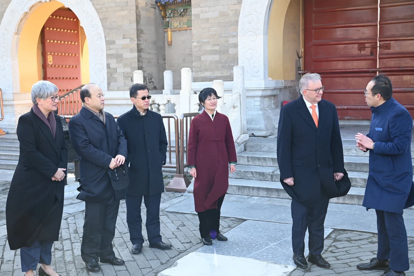 Prime Minister Anthony Albanese and Foreign Minister Penny Wong visiting the Temple of Heaven.