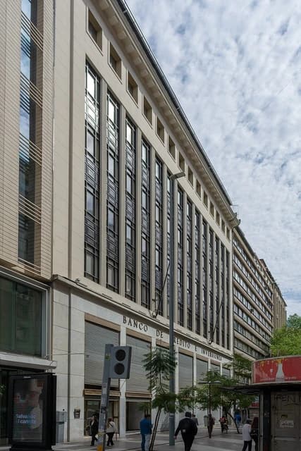 Exterior of the Banco de Crédito e Inversiones building in Santiago, Chile.