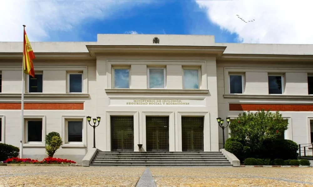Spanish Ministry of Inclusion, Social Security and Migrations building in Madrid.