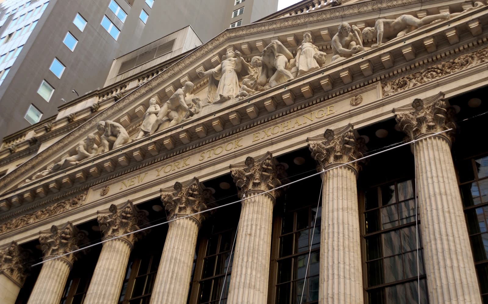 New York Stock Exchange building on Broad Street in October 2023.