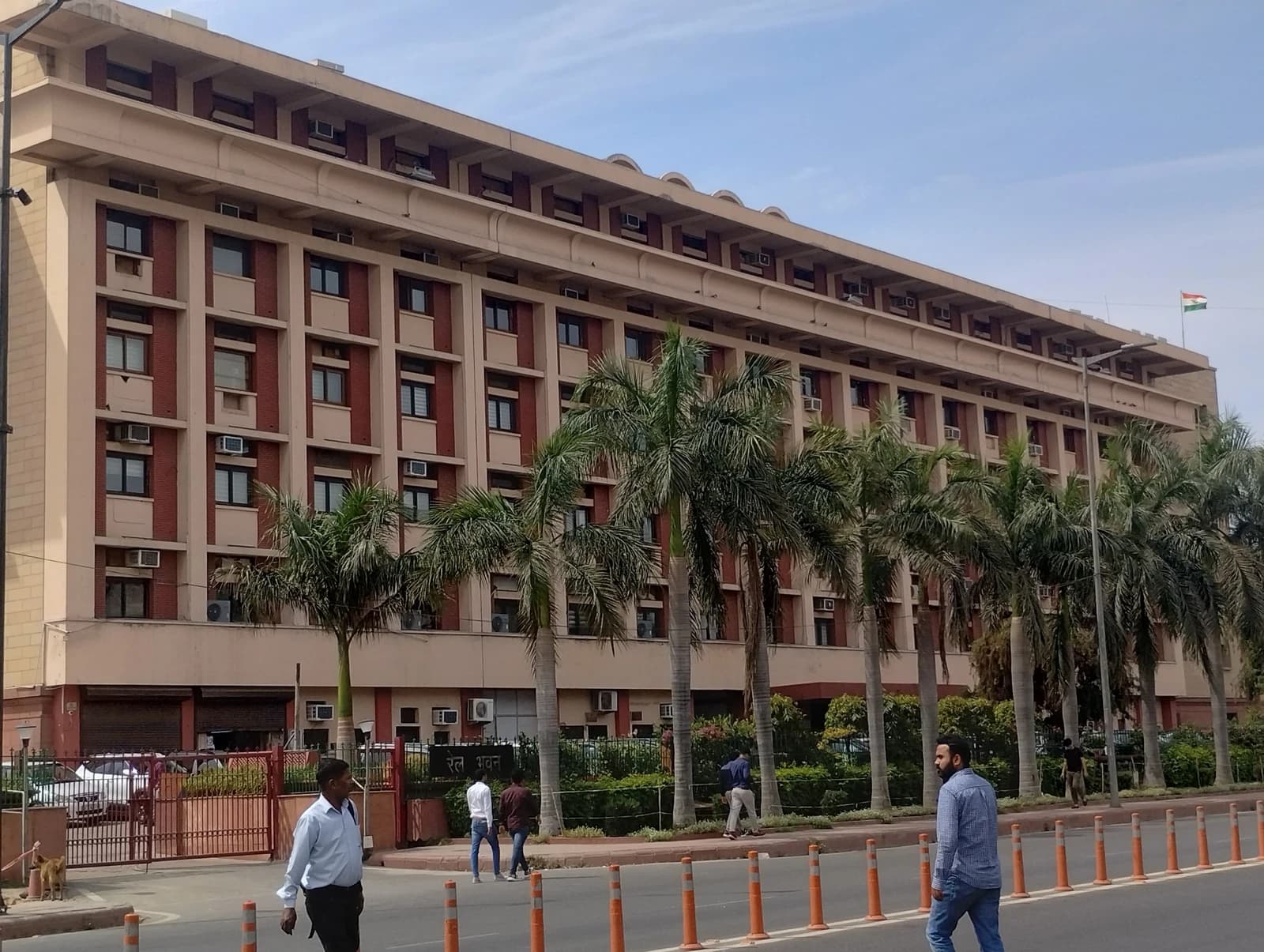 Exterior view of Indian Rail Bhavan building, the headquarters of Indian Railways.