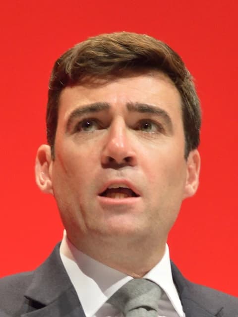 Andy Burnham, Mayor of Greater Manchester, speaking at a conference.
