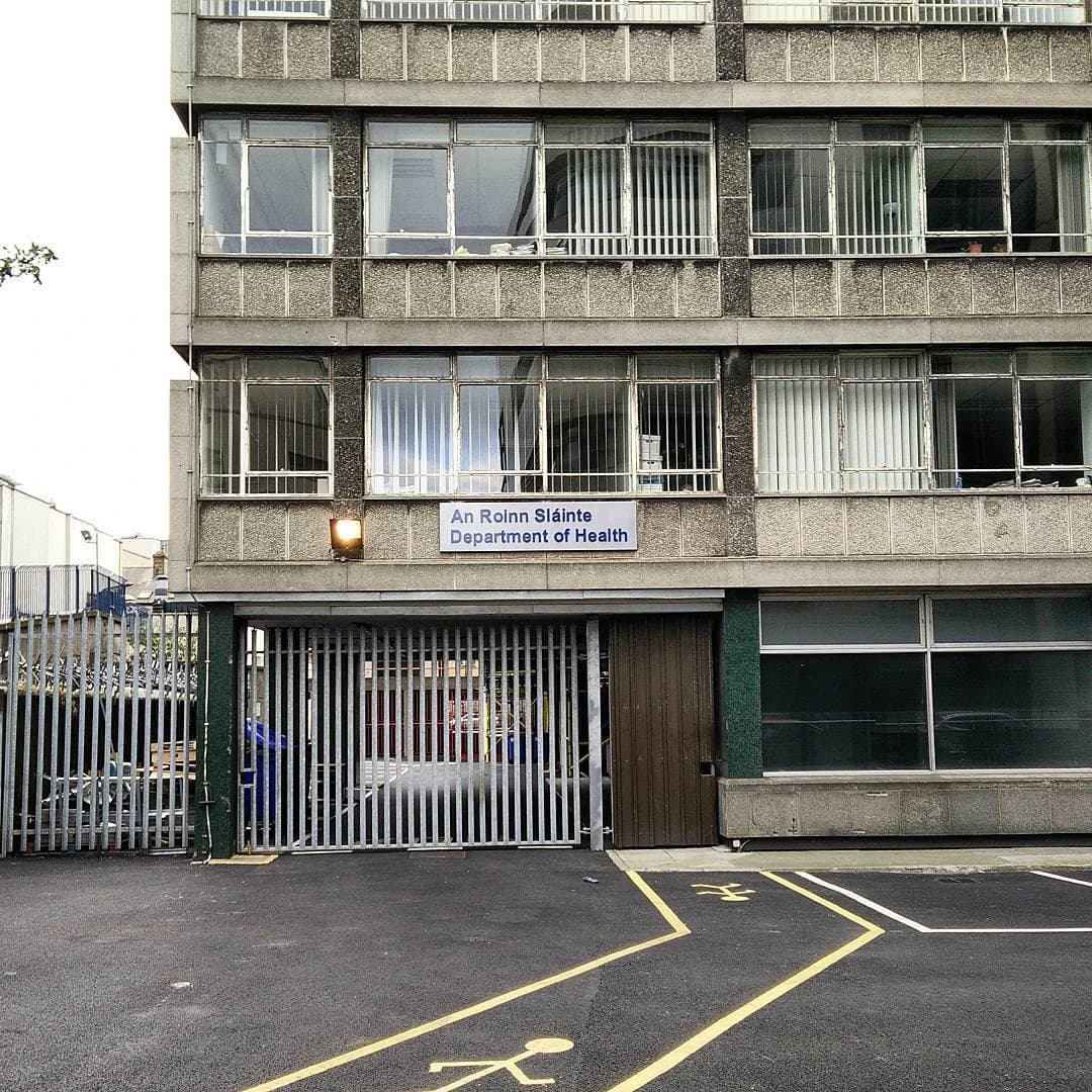 Exterior view of the Department of Health building in Dublin.