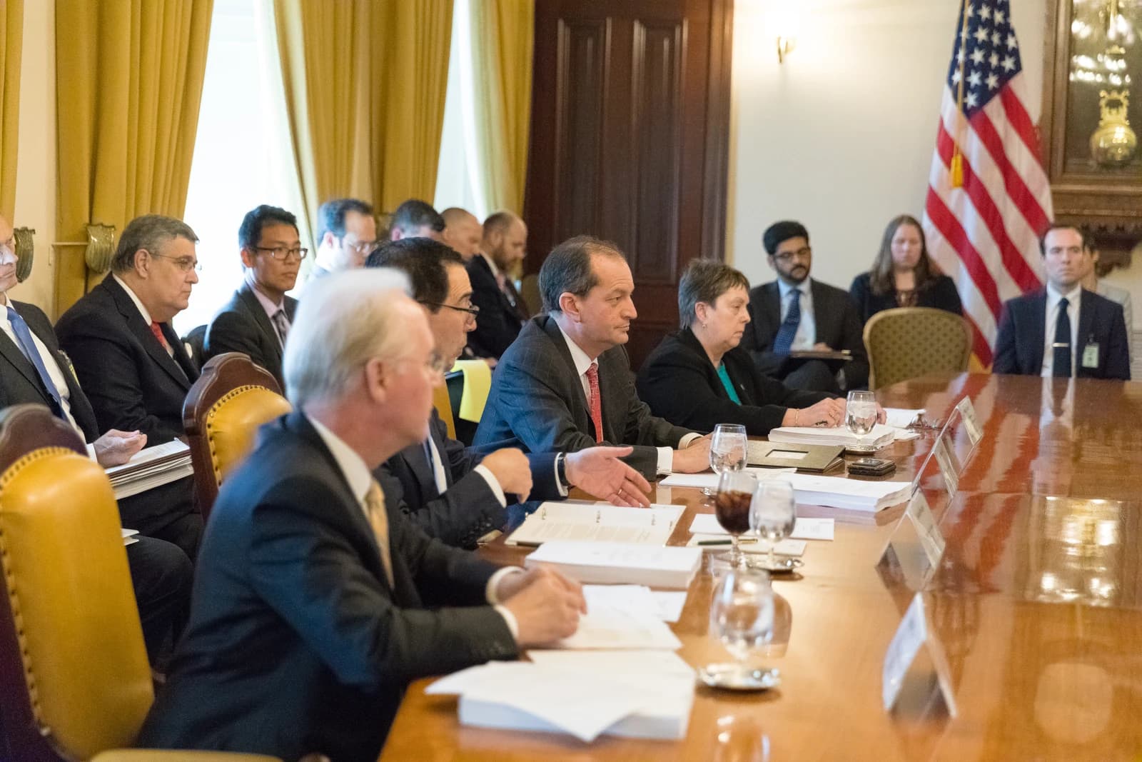 Attendees at a Social Security and Medicare Trustees Meeting in Washington, D.C.