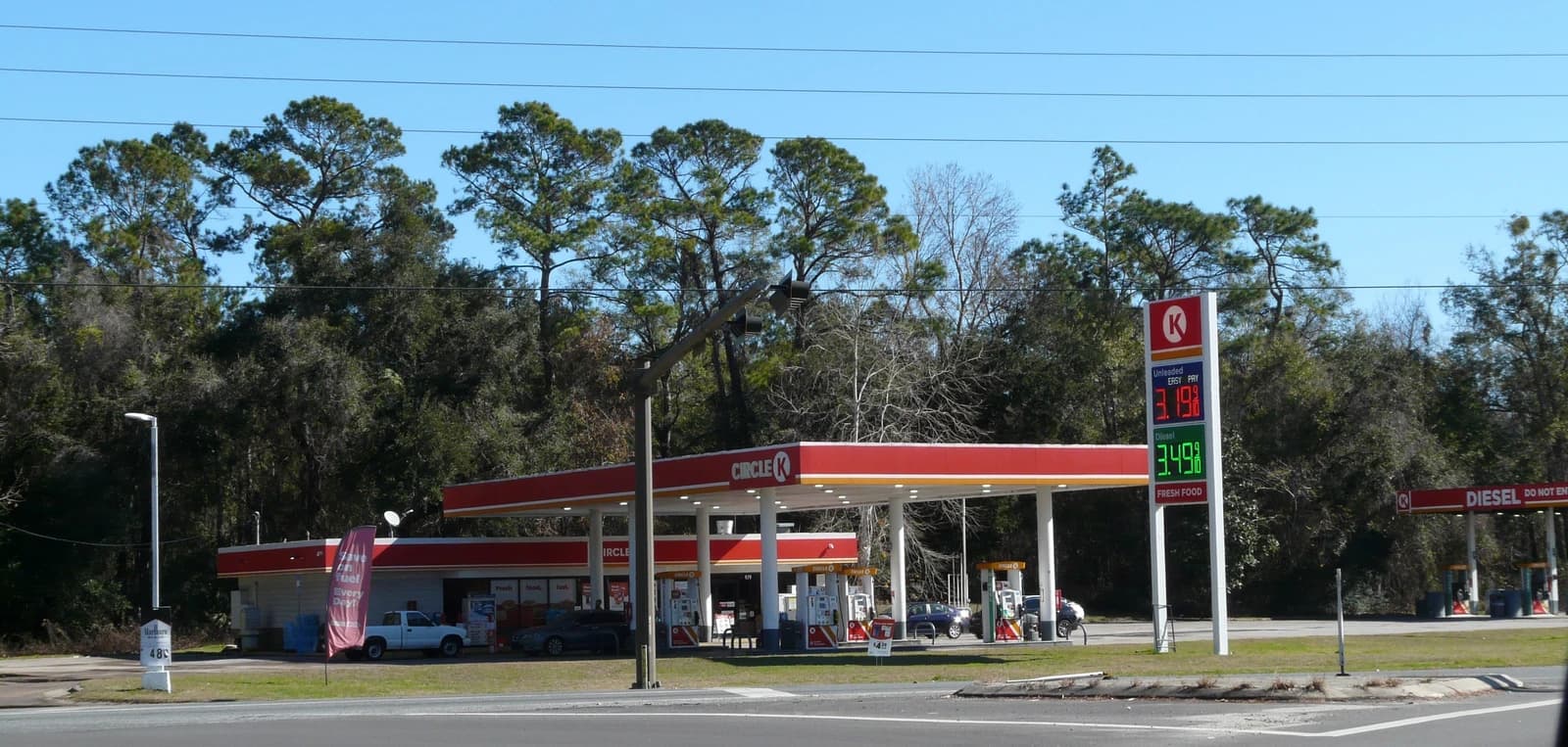 Circle K gas station and convenience store in Wakulla, Florida, on a sunny day.