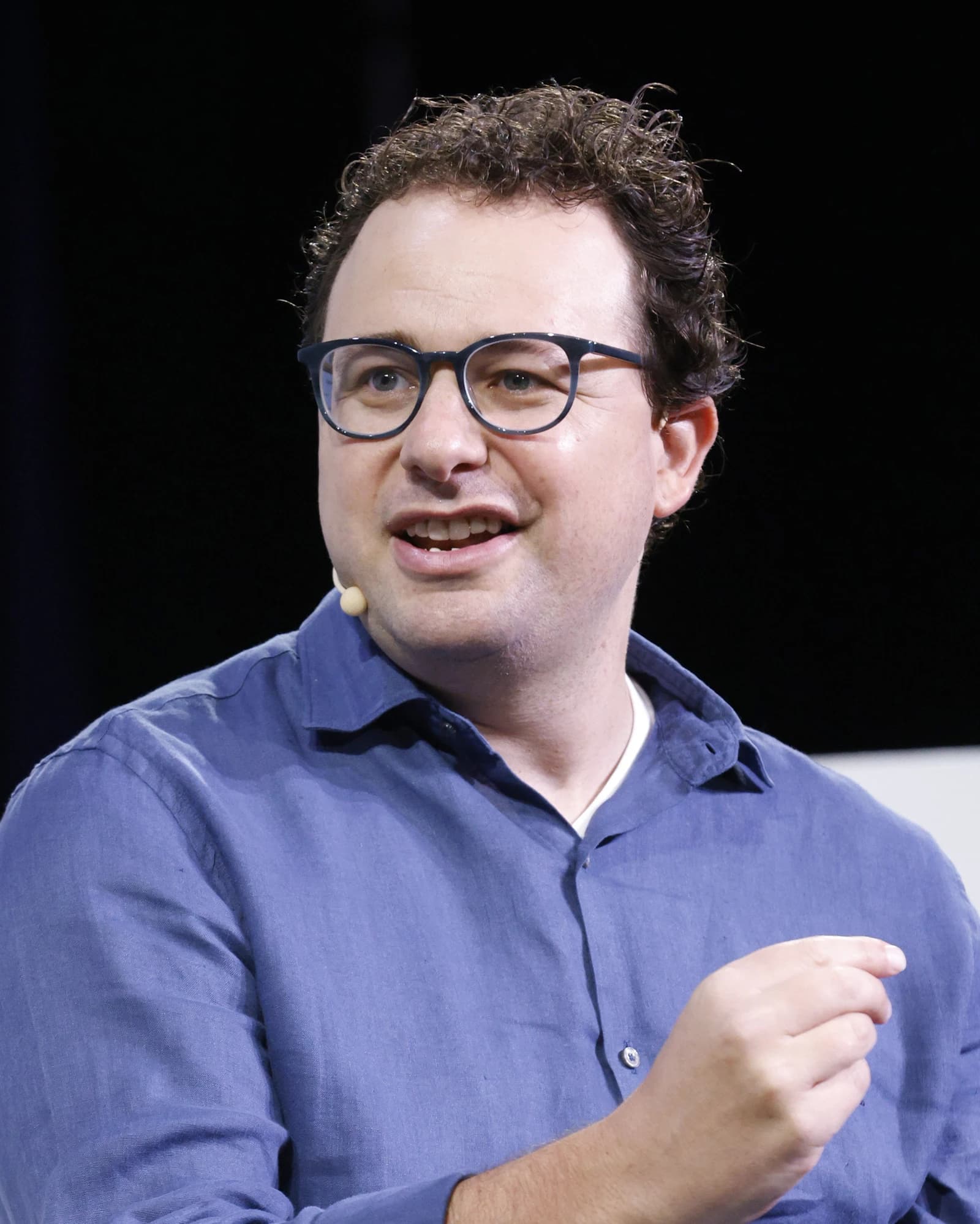 Dario Amodei, CEO of Anthropic, speaks at a technology conference.