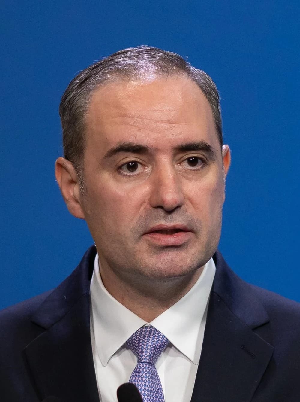 Alexandru Nazare, proposed Minister of Finance, speaking at a governmental meeting.