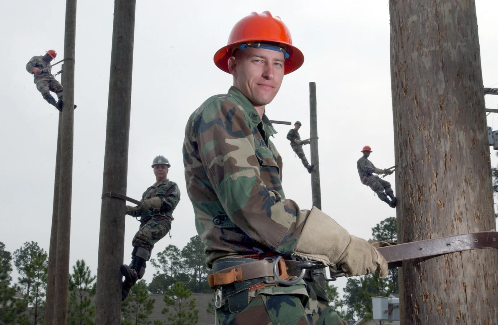 Construction Electrician 1st Class Eric Truemper attending training at Naval Construction Training Center.