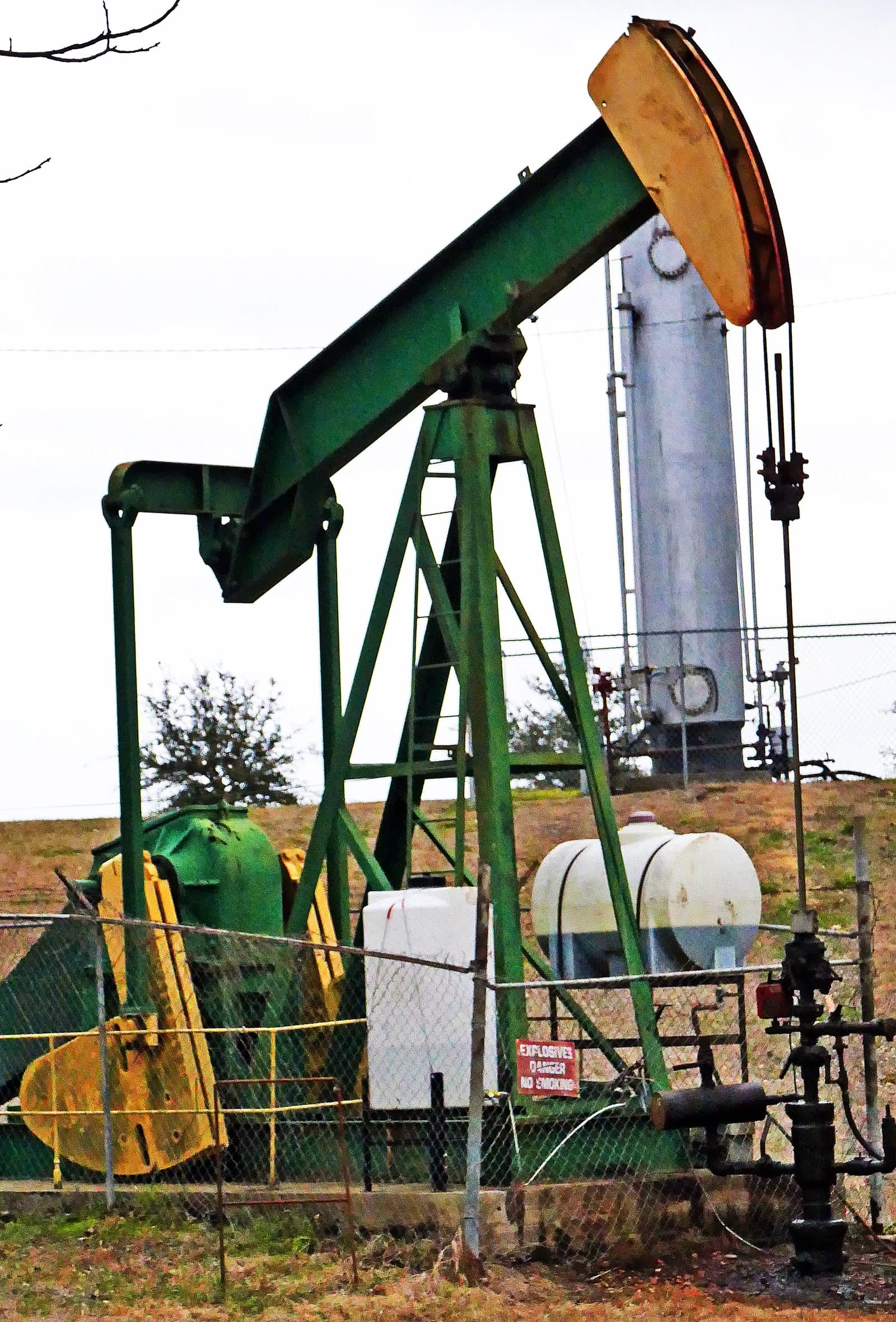 Pumpjack extracts oil from a well in Natchez, Mississippi.