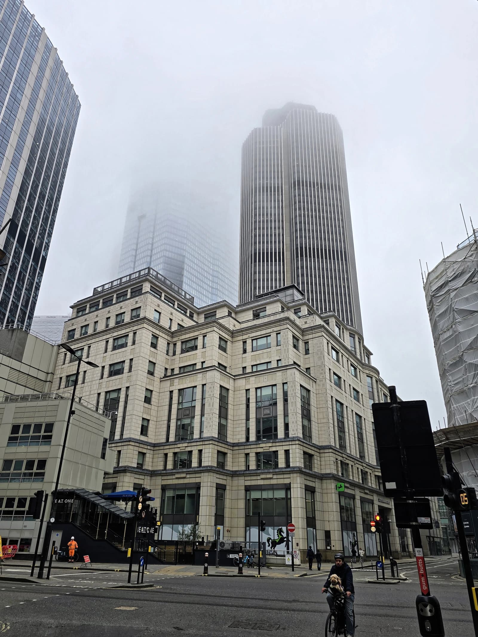 Lloyds Banking Group building and Tower 42 visible in the City of London.