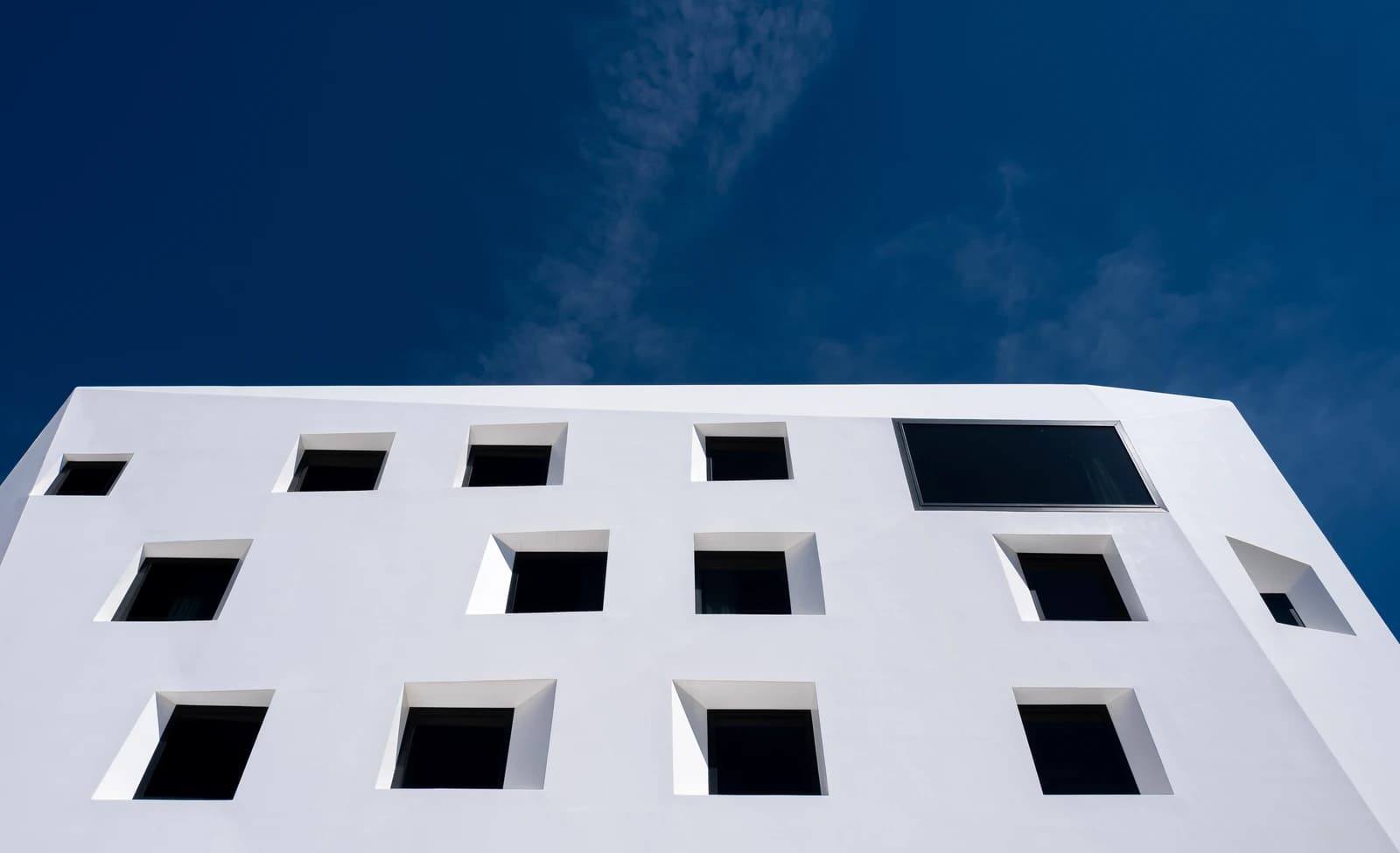 Exterior of The Briig Boutique Hotel in Split, Croatia, with a blue sky.