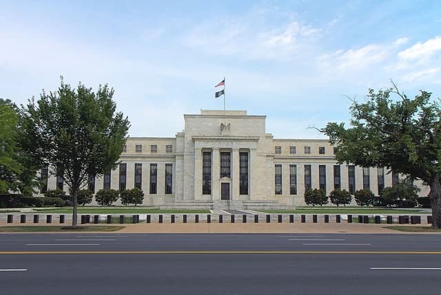 Marriner S. Eccles Federal Reserve Board Building, main entrance, Washington D.C.