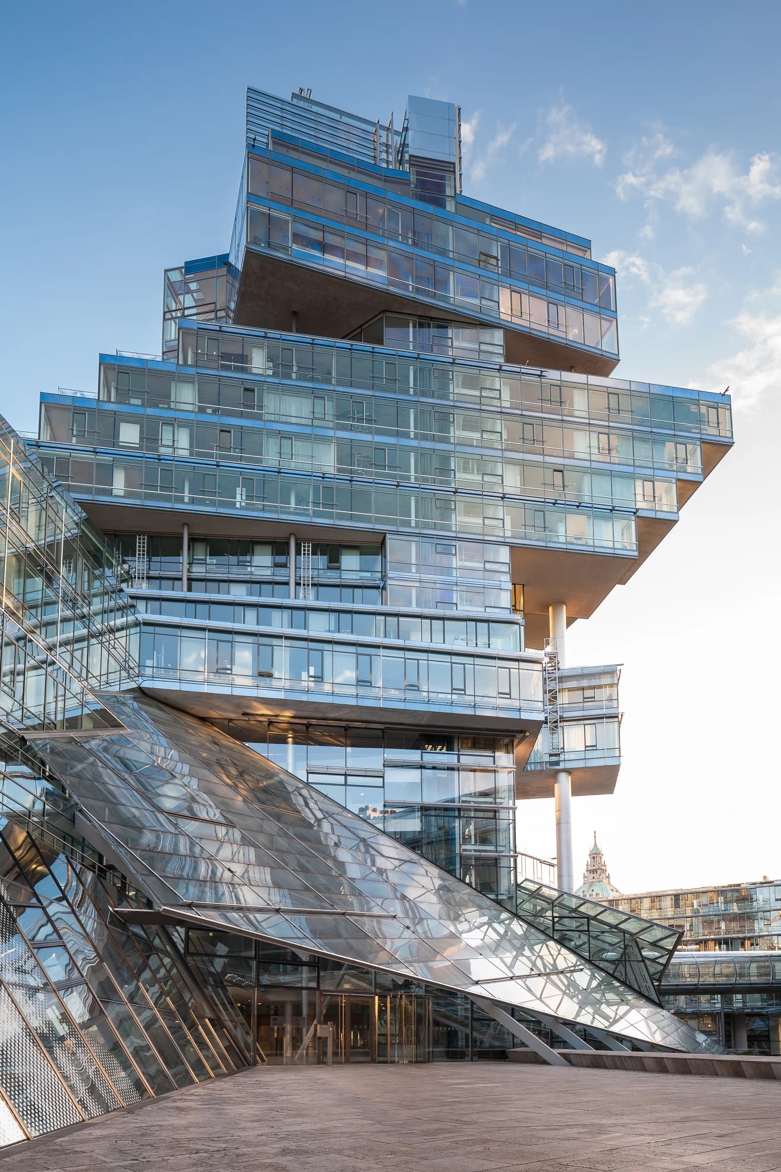 Nord/LB office building tower east side in Hanover, Germany.