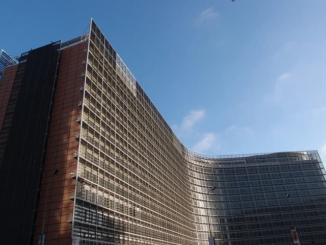 Exterior view of the Berlaymont building, headquarters of the European Commission, in Brussels.