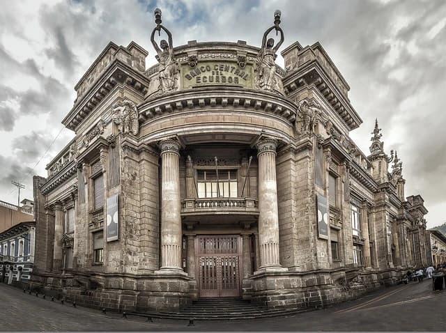 The former Banco Central del Ecuador building, now a museum, in Quito.