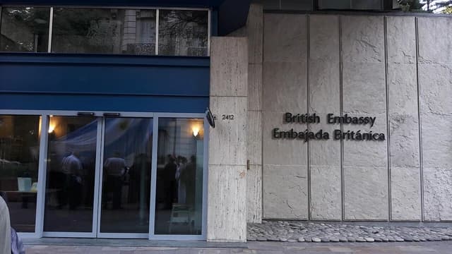 Exterior of the British Embassy building in Buenos Aires, Argentina.