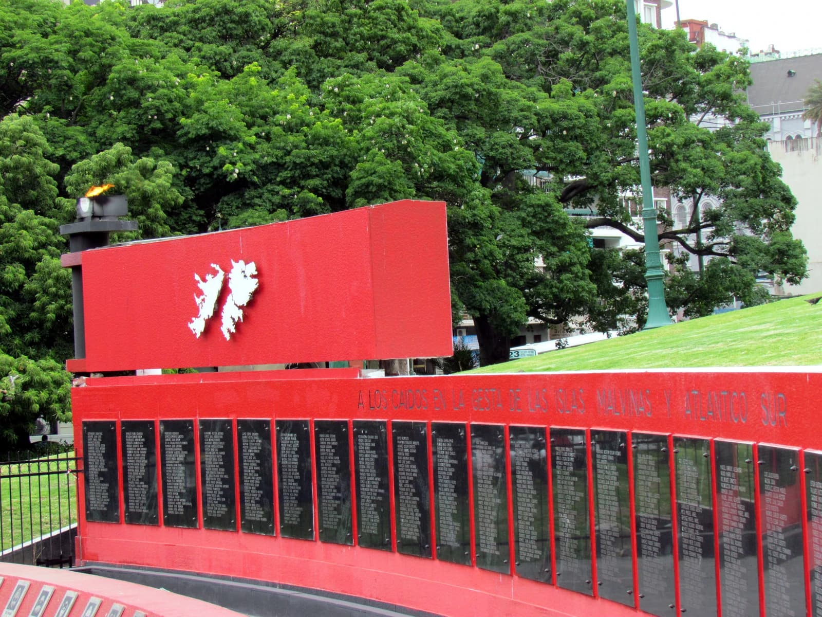 Monument for the fallen in the Falklands War in Plaza San Martín, Buenos Aires.