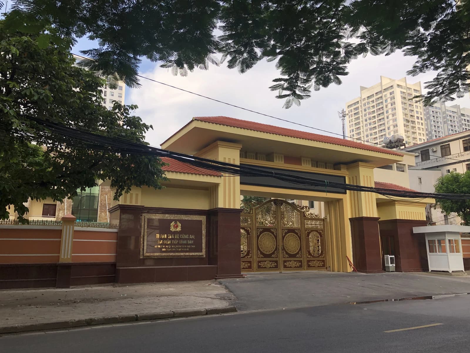 Exterior view of the building for the Inspectorate of the Ministry of Public Security, Vietnam.