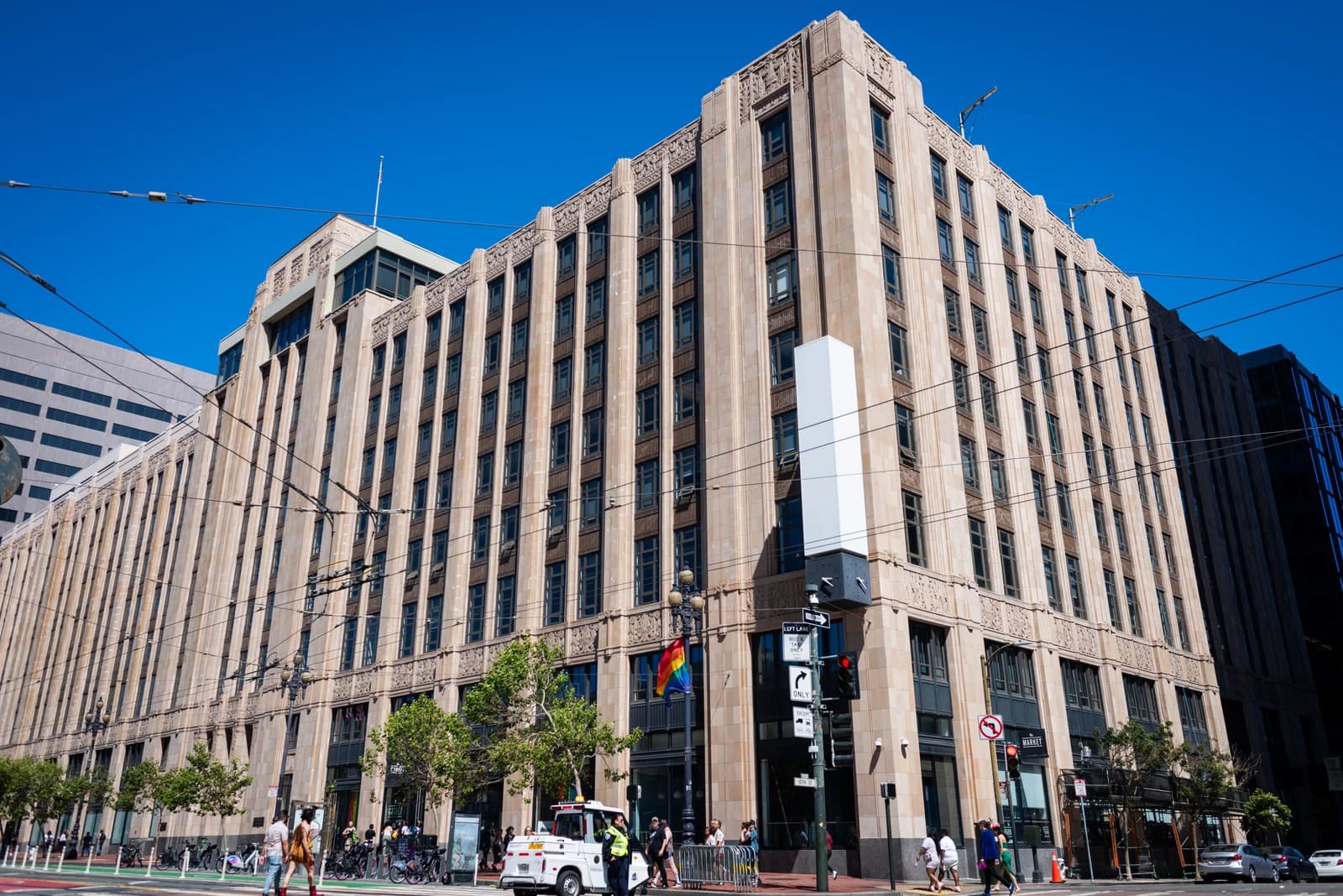 Exterior view of the X (Twitter) headquarters building in San Francisco.