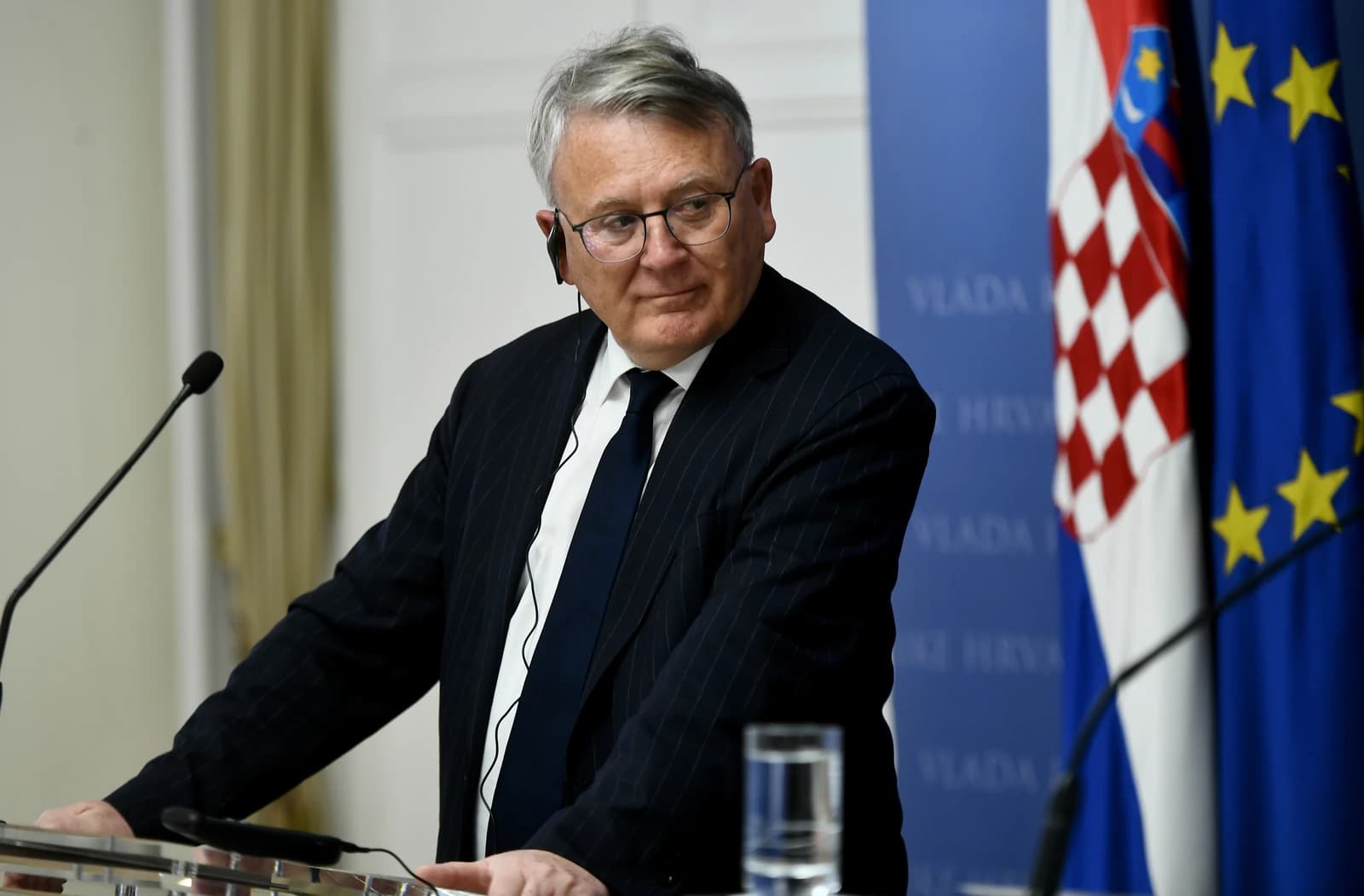 Nicolas Schmit, European Commissioner for Jobs and Social Rights, speaking at a press conference.