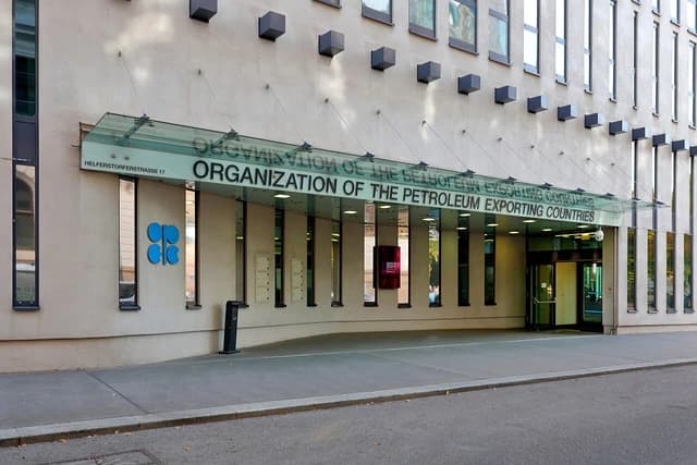 Exterior of the Organization of the Petroleum Exporting Countries (OPEC) headquarters in Vienna, Austria.