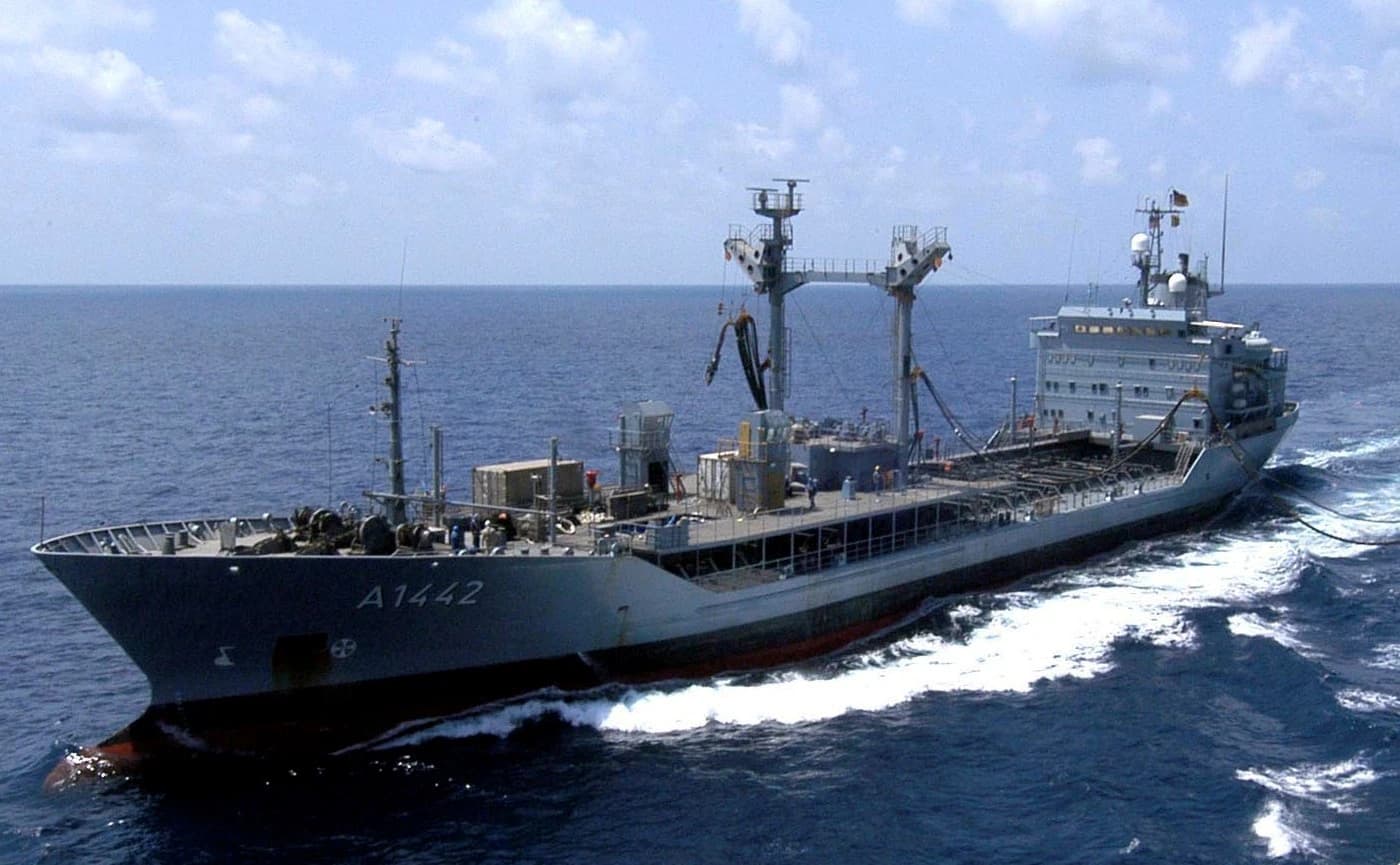 German oiler Spessart (A1442) underway in the Gulf of Oman on 4 October 2006.