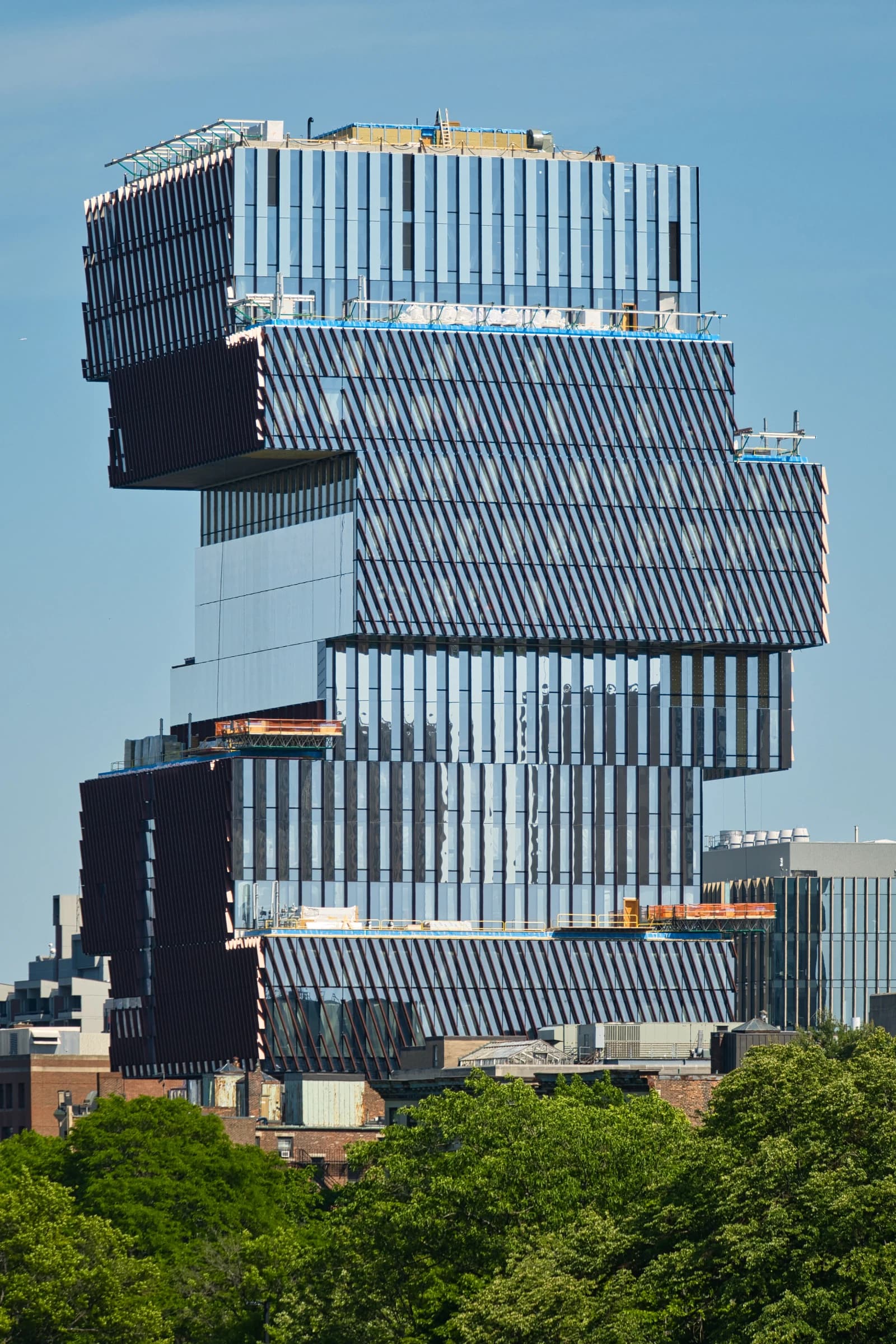 Boston University Center for Computing and Data Sciences building near completion in May 2022.