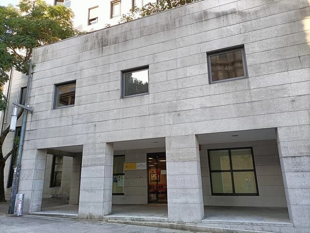 Exterior of the Social Security Treasury building in Pontevedra, Spain.