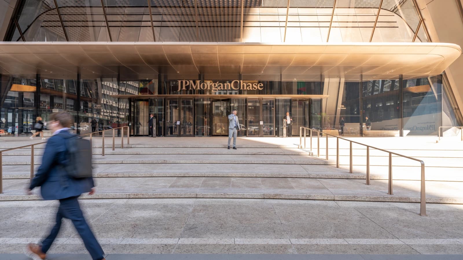 Exterior of the JPMorgan Chase headquarters building at 270 Park Avenue in New York.