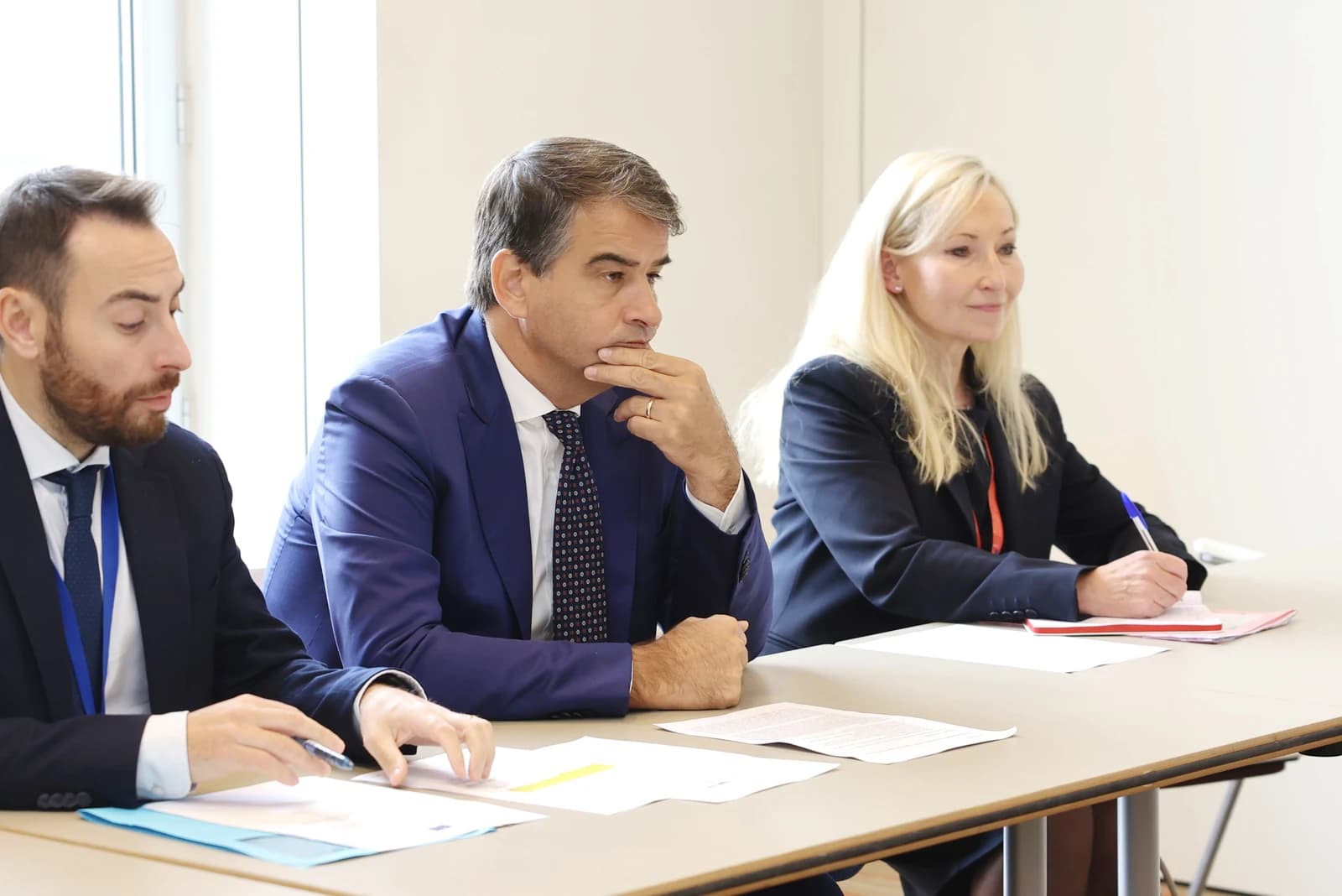 Sari Essayah, Finnish Minister for Agriculture and Forestry, attends a meeting in Brussels.
