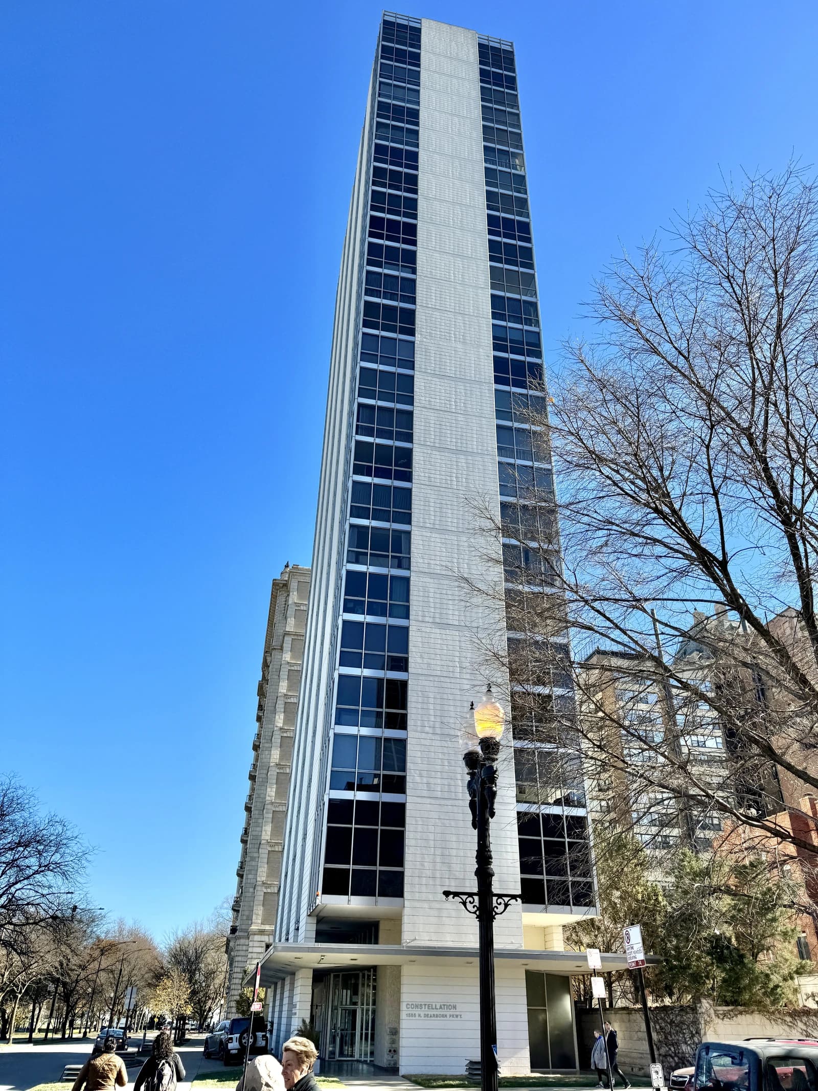 Constellation Apartments building, Dearborn Street and North Avenue, Gold Coast, Chicago, Illinois.