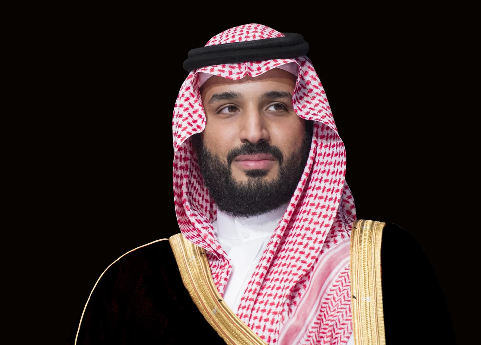 Mohammed bin Salman, Saudi Arabia's Crown Prince, looking off into the distance.
