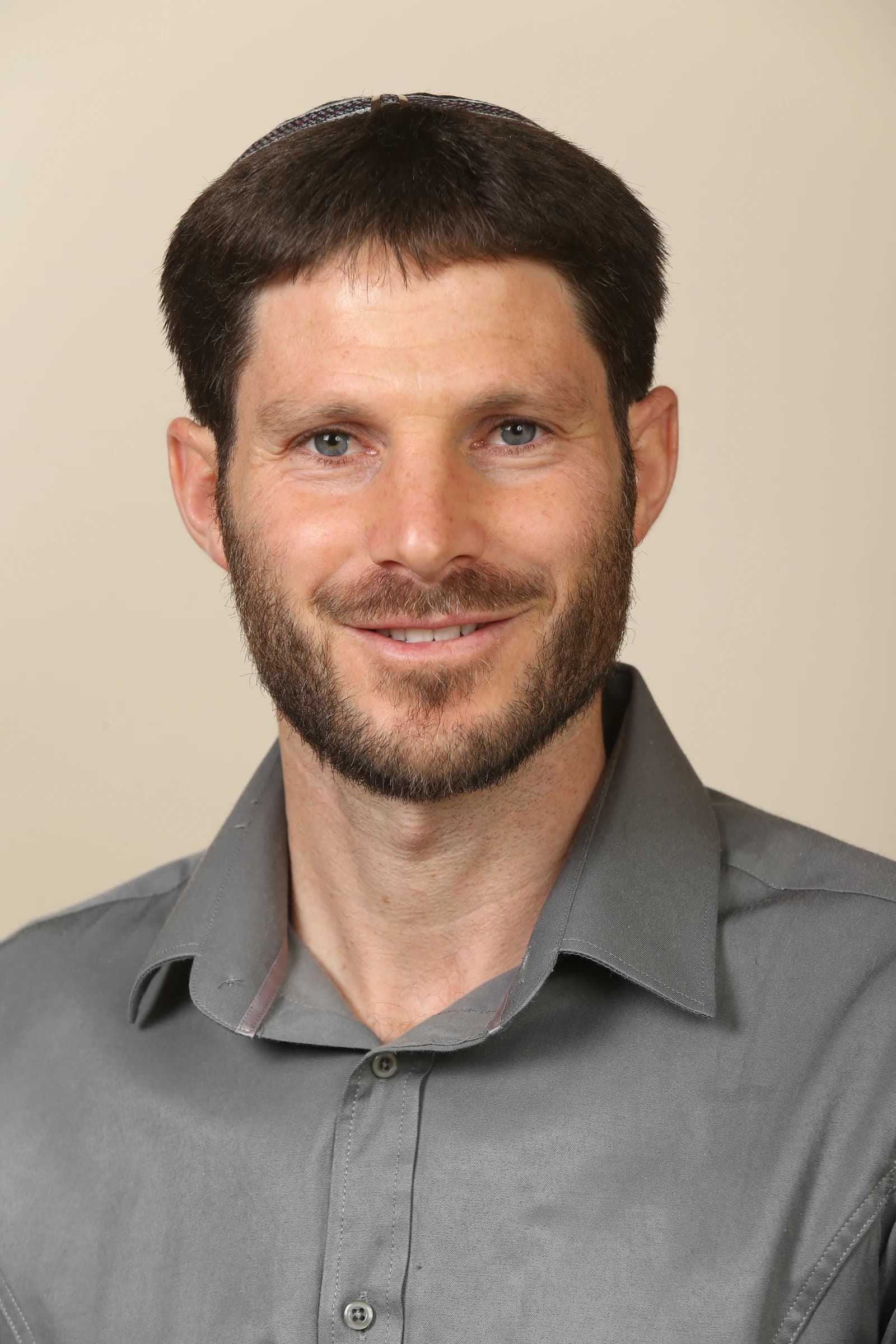 Bezalel Smotrich, Israeli Minister of Finance, looking directly at the viewer.